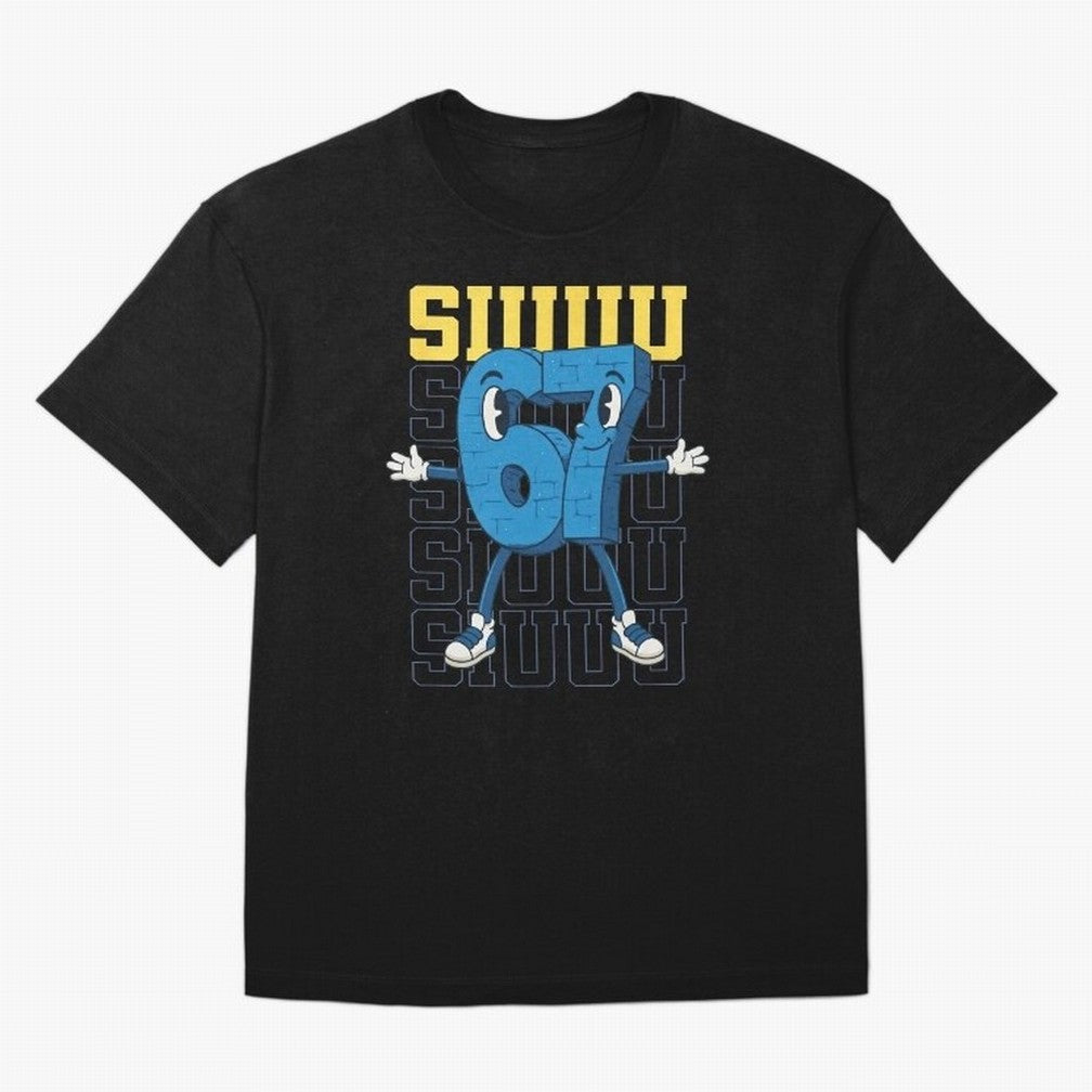 Funny Siuuu 67 Six Seven Soccer Shirt Oversized T-Shirt Show Fan Pride Across Match Day Hype around FIFA World Cup 2026 USA Canada Mexico, Haaland, Portugal, Spain and Germany, Championship Spirit, Famous Goals, Roaring Crowds and International