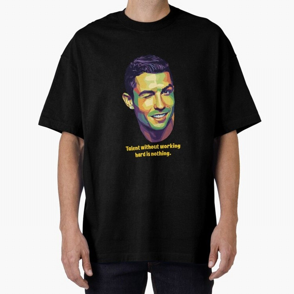 Cristiano Ronaldo Quotes Oversized T-Shirt Feel Match Day Hype around FIFA World Cup 2026 USA Canada Mexico, Cristiano Ronaldo, Netherlands, Match Day Excitement, Supporter Culture, Golden Goals and Global Football Passion; Perfect for People Who