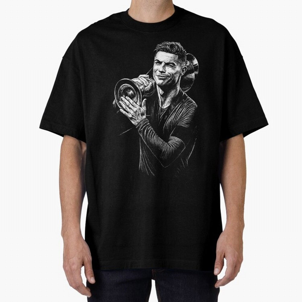 Cristiano Ronaldo Nations League Cup Oversized T-Shirt Celebrate the FIFA World Cup 2026 USA Canada Mexico Journey through Cristiano Ronaldo, Haaland and CR7 Highlights, Brazil, Portugal and Argentina Pride, Championship Spirit, Famous Goals,