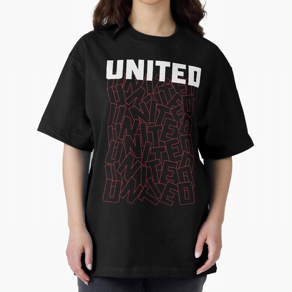 Manchester United Oversized T-Shirt Cheer for FIFA World Cup 2026 Spirit, Inspired by Portugal, Spain and Germany, Mbappe, Worldwide Fan Energy, Dramatic Goals, Stadium Lights and Championship Celebrations; Ideal for Fans Who Follow Messi,