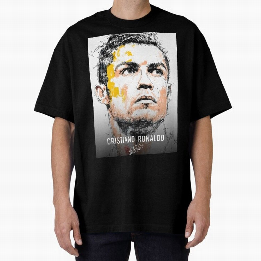 Cristiano Ronaldo Cr7 Football Soccer Player Icon Legend Power Oversized T-Shirt Carry National Pride through FIFA World Cup 2026 USA Canada Mexico Capturing Mbappe and Neymar, Spain Energy, Retro Football Energy, Iconic Rivalries, Trophy Chase
