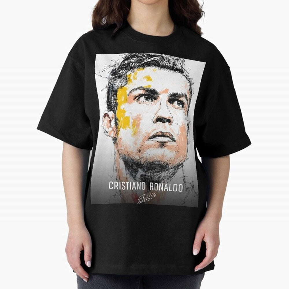 Cristiano Ronaldo Cr7 Football Soccer Player Icon Legend Power Oversized T-Shirt Carry National Pride through FIFA World Cup 2026 USA Canada Mexico Capturing Mbappe and Neymar, Spain Energy, Retro Football Energy, Iconic Rivalries, Trophy Chase