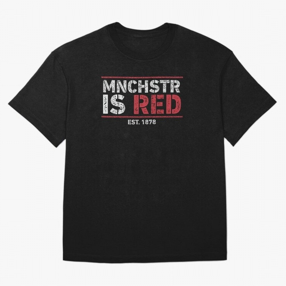 Manchester Is Red Oversized T-Shirt Feel International Energy from the FIFA World Cup 2026 Journey through Mbappe and Neymar Highlights, Netherlands Pride, Football Festival Excitement, Trophy Ambitions, Country Rivalries and Star Player Buzz;