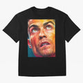 Cristiano Ronaldo Football Soccer Player Intense Color Portrait Oversized T-Shirt Back Your Heroes with the FIFA World Cup 2026 Journey through CR7 Highlights, Brazil, Portugal and Argentina Pride, Global Supporter Spirit, Legendary Goals, National