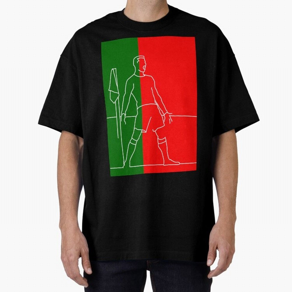 Siuuu! (color) Oversized T-Shirt Celebrate Football Heritage in Global Football Passion for FIFA World Cup 2026 Group Stage, Inspired by Cristiano Ronaldo, Haaland and CR7, Argentina and Brazil, Tournament Hype, Historic Matchups, Family Viewing