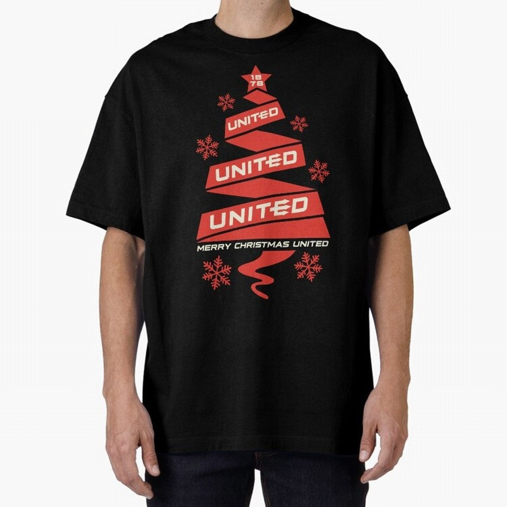 Manchester United Christmas Oversized T-Shirt Show Passion for the Stars of Global Football Passion for FIFA World Cup 2026 Group Stage, Connected to Neymar, England, France and Netherlands, Soccer Culture, Superstar Moments, National Team Dreams