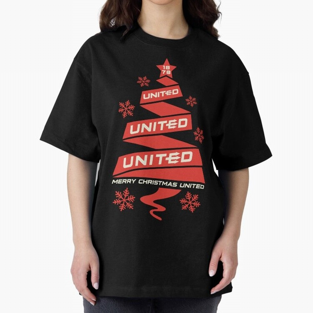 Manchester United Christmas Oversized T-Shirt Show Passion for the Stars of Global Football Passion for FIFA World Cup 2026 Group Stage, Connected to Neymar, England, France and Netherlands, Soccer Culture, Superstar Moments, National Team Dreams