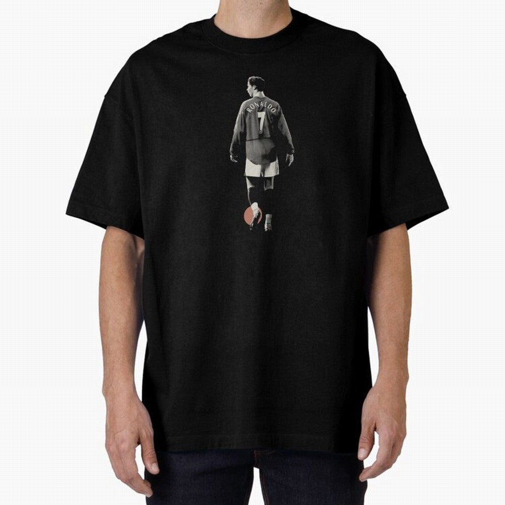 Cristiano Ronaldo CR7 Minimalist Oversized T-Shirt Honor the Football Icons of FIFA World Cup 2026 USA Canada Mexico for Fans of CR7 and Messi and Spain, Bringing Match Day Excitement, Supporter Culture, Golden Goals and Global Football Passion;