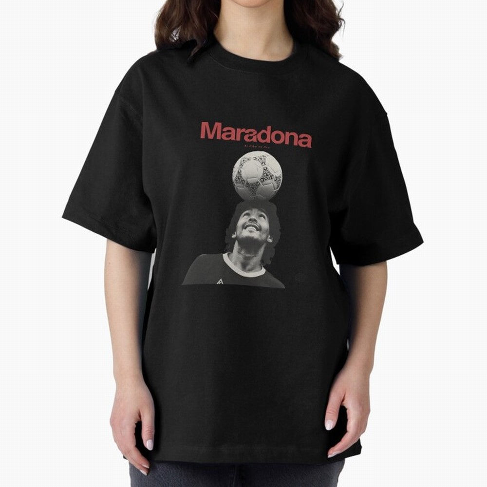 Diego Maradona Minimalist Oversized T-Shirt Carry the FIFA World Cup 2026 Group Stage Journey through Neymar, Haaland and Cristiano Ronaldo Highlights, France Pride, Goal Celebration Energy, Supporter Heritage, Football Icons and Worldwide