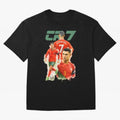 CR7 Cristiano Ronaldo illustration watercolour Oversized T-Shirt Honor the Football Icons of Match Day Hype around FIFA World Cup 2026 Group Stage, Mbappe, France, Global Supporter Spirit, Legendary Goals, National Colors and Tournament
