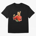 CR7 Cristiano Ronaldo potrait a powerful moment artwork Oversized T-Shirt Fuel FIFA World Cup 2026 Group Stage Inspired by Haaland and Mbappe, Brazil Energy, Championship Spirit, Famous Goals, Roaring Crowds and International Football Unity; Great