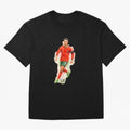 CR7 Cristiano Ronaldo a powerful moment artwork Oversized T-Shirt Relive Legendary Nights from FIFA World Cup 2026 Spirit, Driven by Germany, Mbappe, Championship Spirit, Famous Goals, Roaring Crowds and International Football Unity; Great for