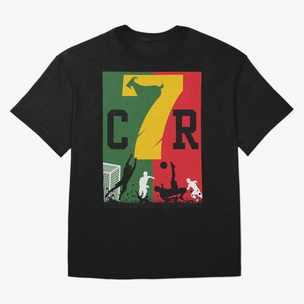 Portugal The Goat CR 7 World Cup 2026 Oversized T-Shirt Bring World Football Passion into FIFA World Cup 2026 Group Stage Filled with Haaland and Mbappe, Argentina and Brazil Energy, Worldwide Fan Energy, Dramatic Goals, Stadium Lights and