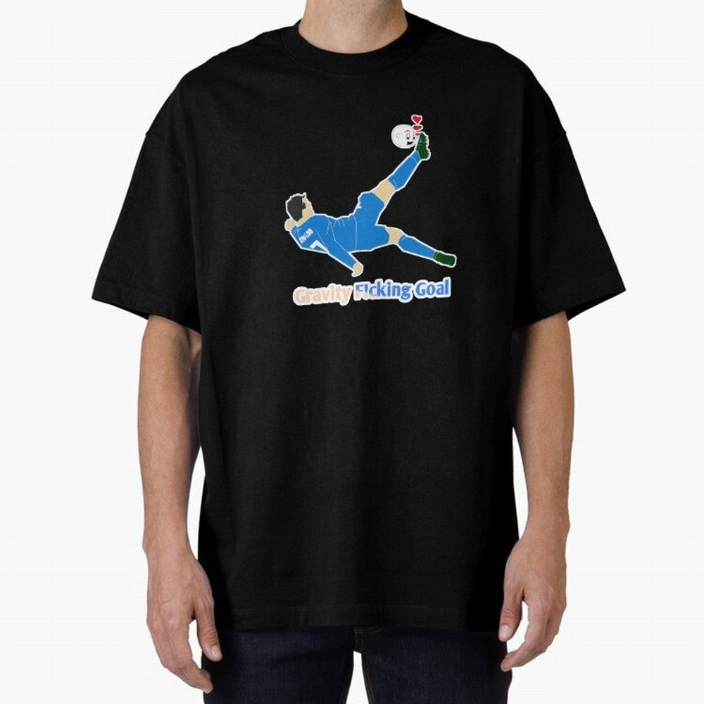 Cristiano Ronaldo Bicycle kick Oversized T-Shirt Share FIFA World Cup 2026 Spirit, Filled with Argentina, France and Brazil, Cristiano Ronaldo, Classic Soccer Heritage, Championship Pressure, Fan Loyalty and International Pride; Perfect for