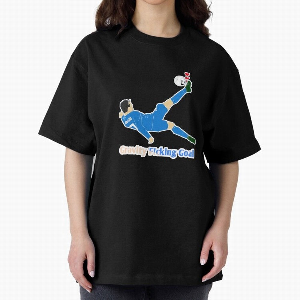 Cristiano Ronaldo Bicycle kick Oversized T-Shirt Share FIFA World Cup 2026 Spirit, Filled with Argentina, France and Brazil, Cristiano Ronaldo, Classic Soccer Heritage, Championship Pressure, Fan Loyalty and International Pride; Perfect for