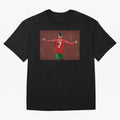 Cristiano Ronaldo portrait painting Oversized T-Shirt Support Iconic Players in FIFA World Cup 2026 USA Canada Mexico Capturing CR7 and Messi, Argentina and Brazil Energy, Champion Mindset, Group Stage Buzz, Knockout Tension and Passionate Fan