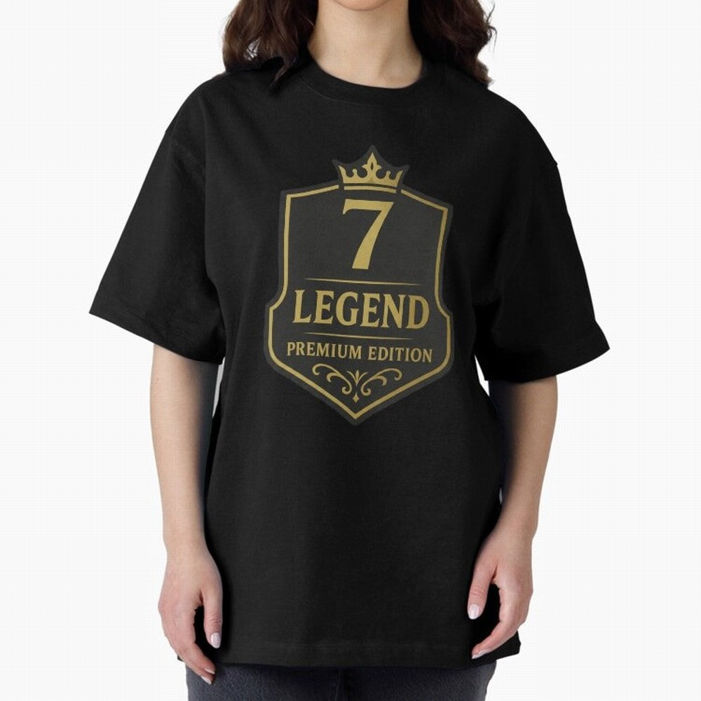 7Legend Football Inspired Number 7 T-Shirt Oversized T-Shirt Honor Football Greatness during the FIFA World Cup 2026 Journey through CR7 and Messi Highlights, Portugal Pride, Championship Spirit, Famous Goals, Roaring Crowds and International