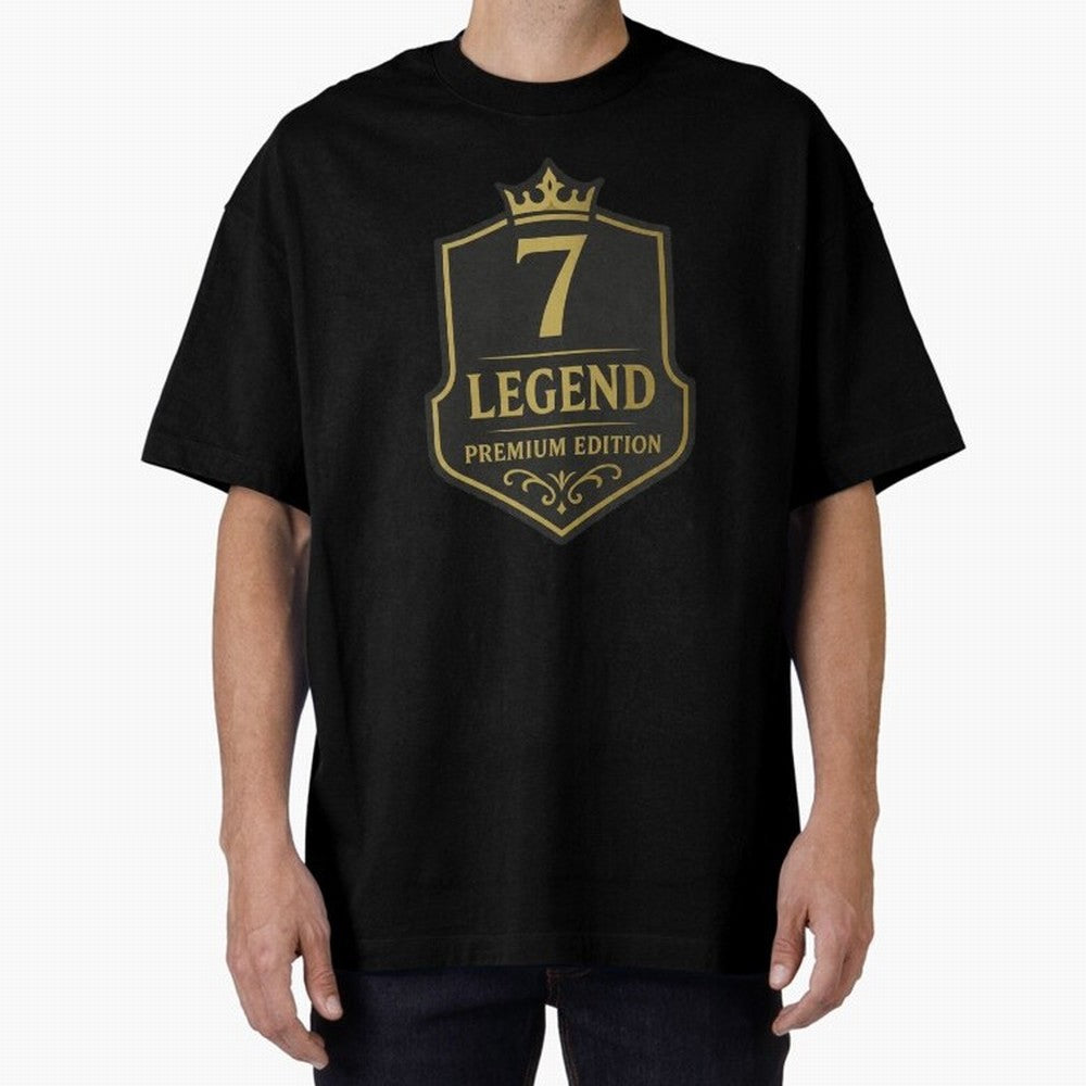 7Legend Football Inspired Number 7 T-Shirt Oversized T-Shirt Honor Football Greatness during the FIFA World Cup 2026 Journey through CR7 and Messi Highlights, Portugal Pride, Championship Spirit, Famous Goals, Roaring Crowds and International