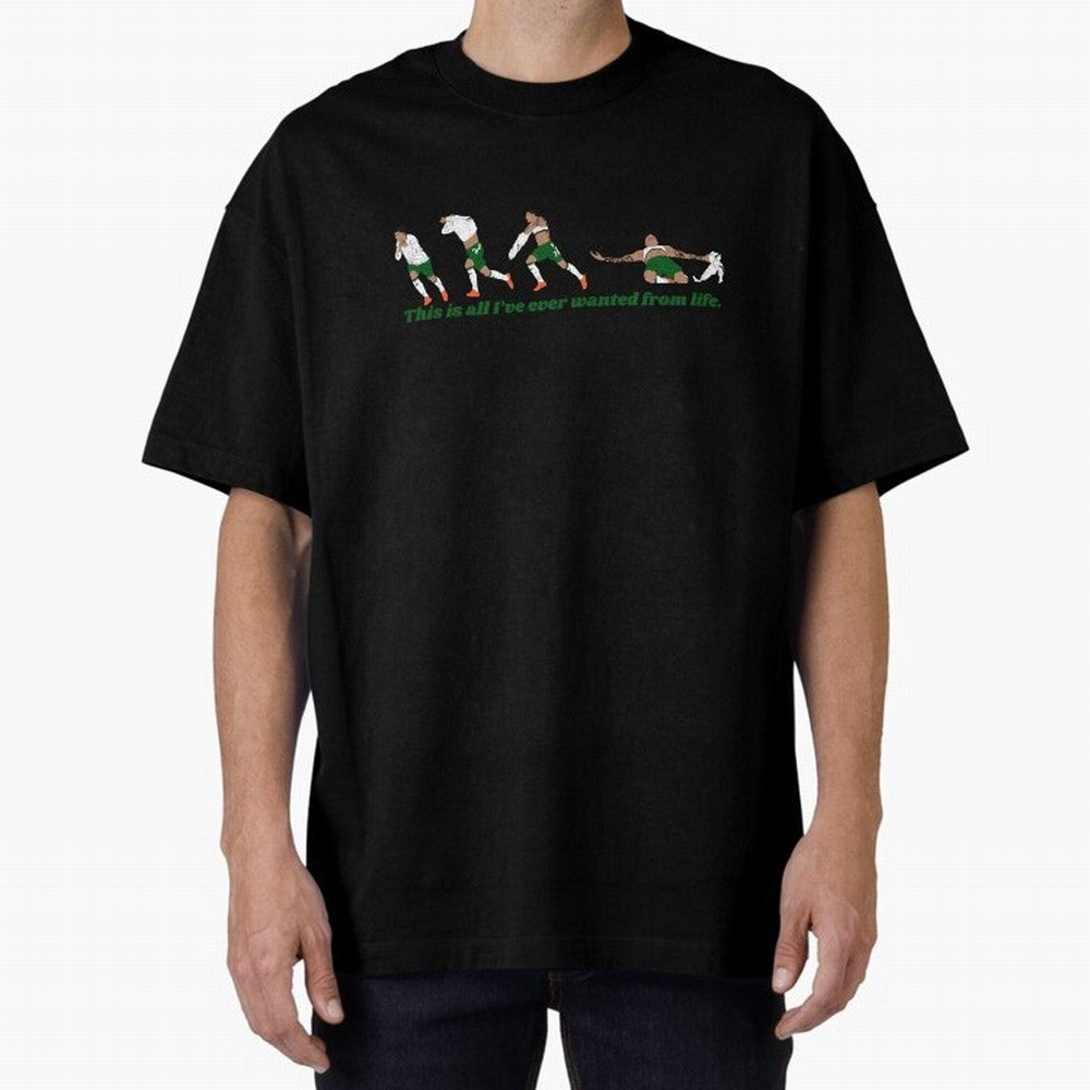 Troy Parrott Ireland Hat Trick Goal Celebration Minimalist Oversized T-Shirt Keep the Match Day Mood of Global Football Passion for FIFA World Cup 2026 Group Stage, with Neymar, Haaland and Cristiano Ronaldo, England and Germany, Game Day Rituals,