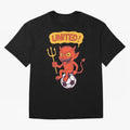 Manchester United The Red Devils Oversized T-Shirt Represent the Passion of Match Day Hype around FIFA World Cup 2026 USA Canada Mexico, Neymar, Haaland and Cristiano Ronaldo, Argentina and Brazil, Retro Football Energy, Iconic Rivalries, Trophy