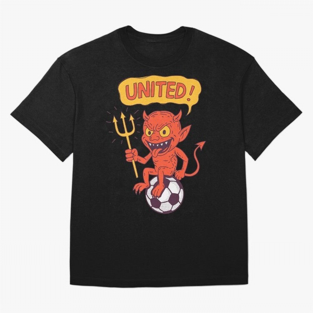 Manchester United The Red Devils Oversized T-Shirt Represent the Passion of Match Day Hype around FIFA World Cup 2026 USA Canada Mexico, Neymar, Haaland and Cristiano Ronaldo, Argentina and Brazil, Retro Football Energy, Iconic Rivalries, Trophy
