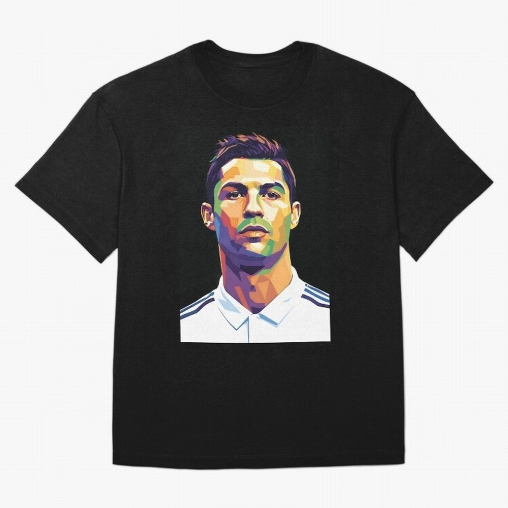 Cristiano Ronaldo Wpap Art Oversized T-Shirt Celebrate the Magic of FIFA World Cup 2026 USA Canada Mexico for Fans of CR7 and Messi and Portugal, Bringing Game Day Rituals, Football Legends, Country Pride and the Road to the Final; Made for Die