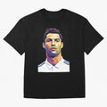 Cristiano Ronaldo Wpap Art Oversized T-Shirt Celebrate the Magic of FIFA World Cup 2026 USA Canada Mexico for Fans of CR7 and Messi and Portugal, Bringing Game Day Rituals, Football Legends, Country Pride and the Road to the Final; Made for Die
