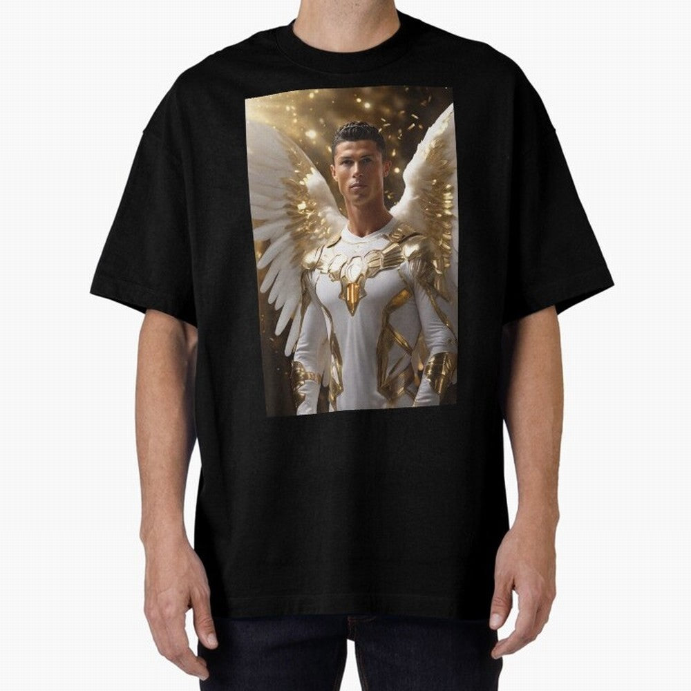 Cristiano Ronaldo angel 1 Oversized T-Shirt Feel International Energy from the FIFA World Cup 2026 USA Canada Mexico Journey through Cristiano Ronaldo Highlights, Portugal, Spain and Germany Pride, Match Day Excitement, Supporter Culture, Golden