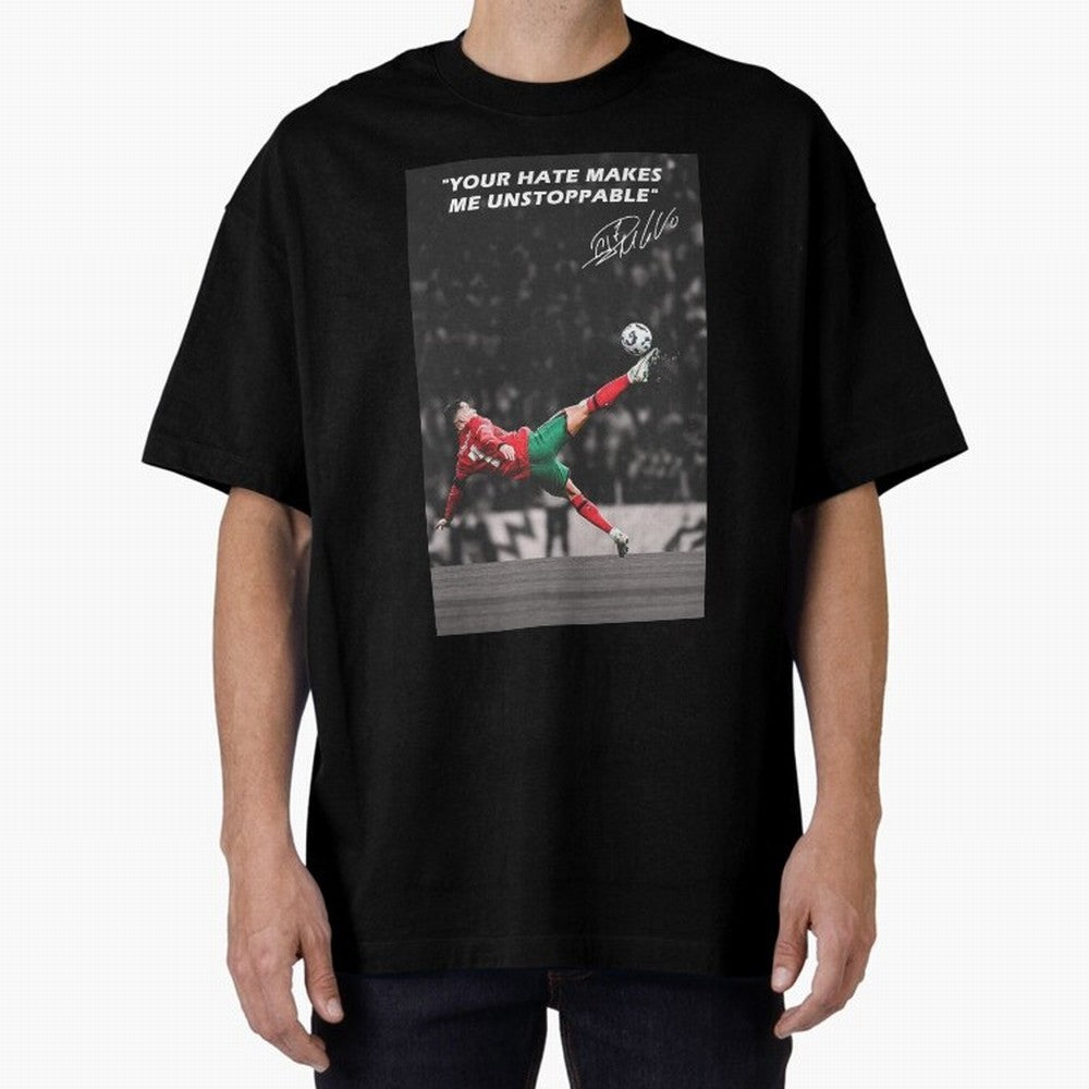 Cristiano Ronaldo Inspiration Oversized T-Shirt Relive Legendary Nights from FIFA World Cup 2026 Group Stage Spirit, Centered on France and Portugal, Haaland and Mbappe, Supporter Pride, Iconic Celebrations, Legendary Names and Global Match Day