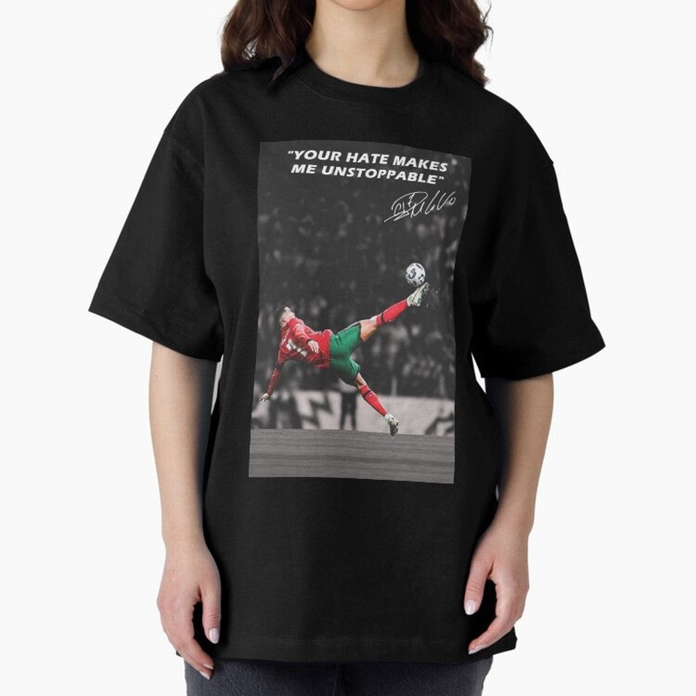 Cristiano Ronaldo Inspiration Oversized T-Shirt Relive Legendary Nights from FIFA World Cup 2026 Group Stage Spirit, Centered on France and Portugal, Haaland and Mbappe, Supporter Pride, Iconic Celebrations, Legendary Names and Global Match Day