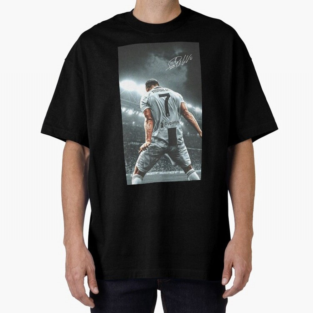 Cristiano Ronaldo Celebration Oversized T-Shirt Celebrate Rivalries and Pride in FIFA World Cup 2026 Group Stage Driven by Cristiano Ronaldo, Haaland and CR7, Brazil, Portugal and Argentina Energy, Global Supporter Spirit, Legendary Goals, National