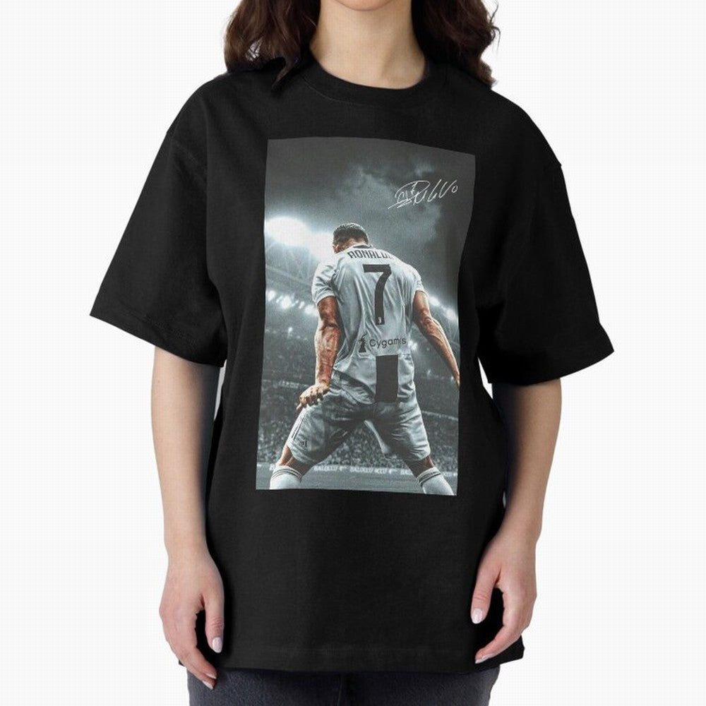Cristiano Ronaldo Celebration Oversized T-Shirt Celebrate Rivalries and Pride in FIFA World Cup 2026 Group Stage Driven by Cristiano Ronaldo, Haaland and CR7, Brazil, Portugal and Argentina Energy, Global Supporter Spirit, Legendary Goals, National