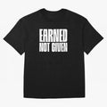Earned not given white Oversized T-Shirt Celebrate Football Dreams Across FIFA World Cup 2026 Spirit, Built around Spain, Mbappe, Football Passion, Legendary Performances, Festival Vibes and Supporter Community; Built for Supporters Chasing Trophy