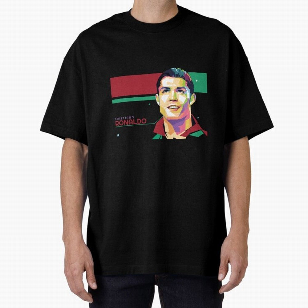 Cristiano Ronaldo ¨C Legendary Football Star & GOAT Artwork Oversized T-Shirt Honor FIFA World Cup 2026 for Fans of Messi, Neymar and Mbappe and Netherlands, Bringing Football Passion, Legendary Performances, Festival Vibes and Supporter Community;