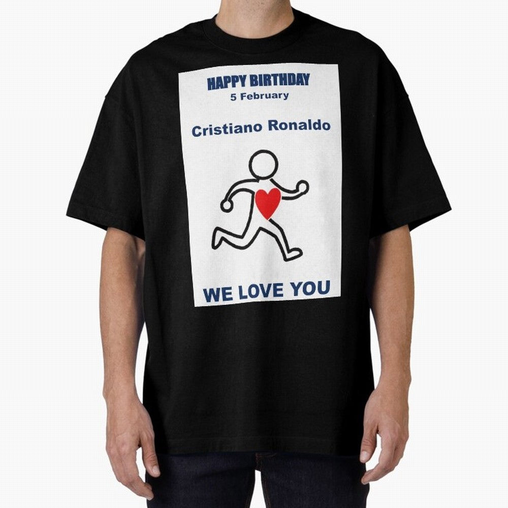 Tribute to Cristiano Ronaldo ¡ª 5 February Oversized T-Shirt Relive the Noise and Pride of the FIFA World Cup 2026 USA Canada Mexico Journey through Cristiano Ronaldo Highlights, Netherlands Pride, Sports Nostalgia, International Competition,