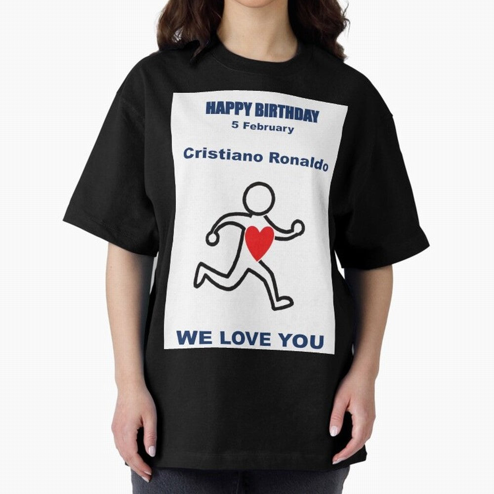 Tribute to Cristiano Ronaldo ¡ª 5 February Oversized T-Shirt Relive the Noise and Pride of the FIFA World Cup 2026 USA Canada Mexico Journey through Cristiano Ronaldo Highlights, Netherlands Pride, Sports Nostalgia, International Competition,