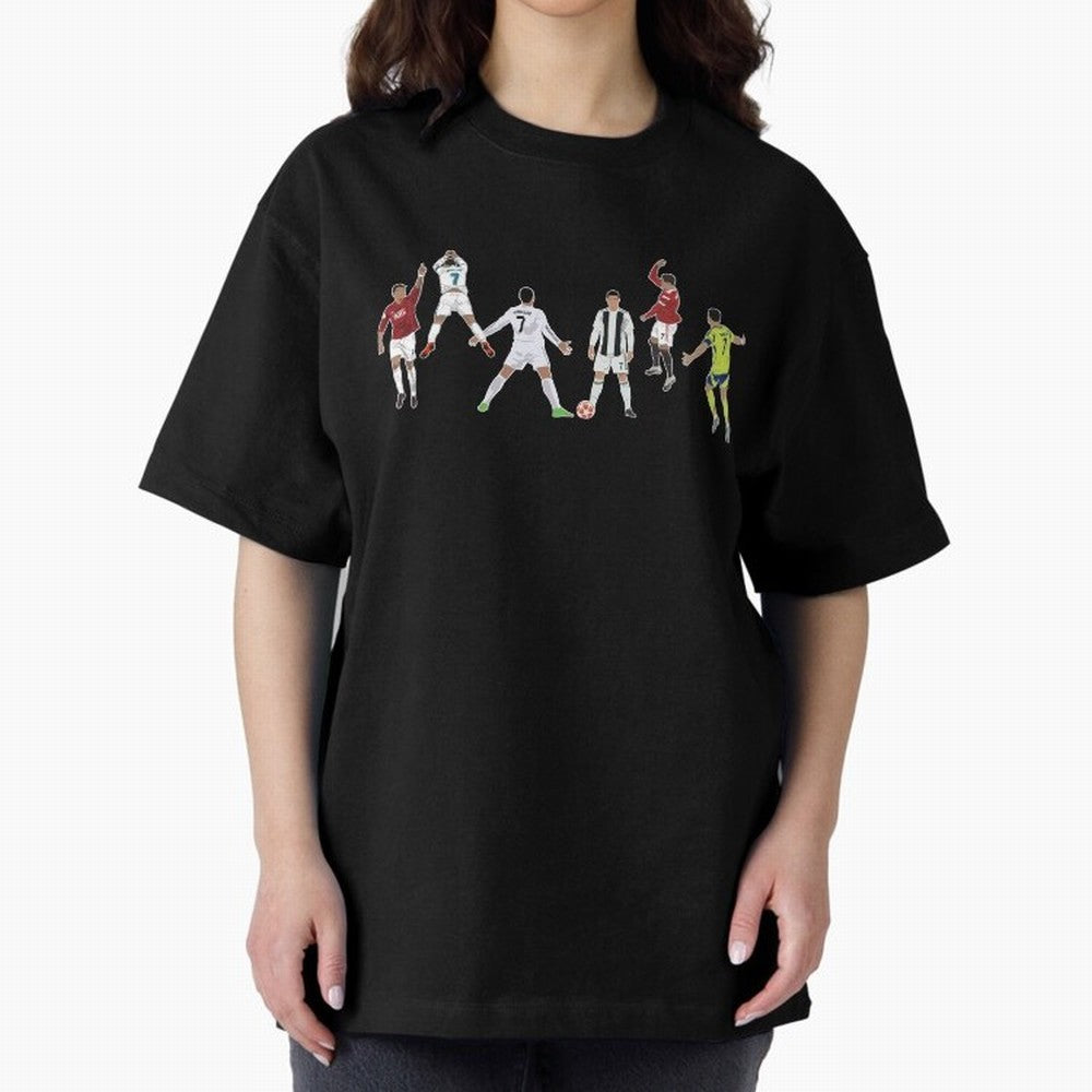 Ronaldo Forever Minimalist Career Goal Celebrations Oversized T-Shirt Create FIFA World Cup 2026 Group Stage Filled with Neymar, Haaland and Cristiano Ronaldo, Argentina Energy, Soccer Culture, Superstar Moments, National Team Dreams and