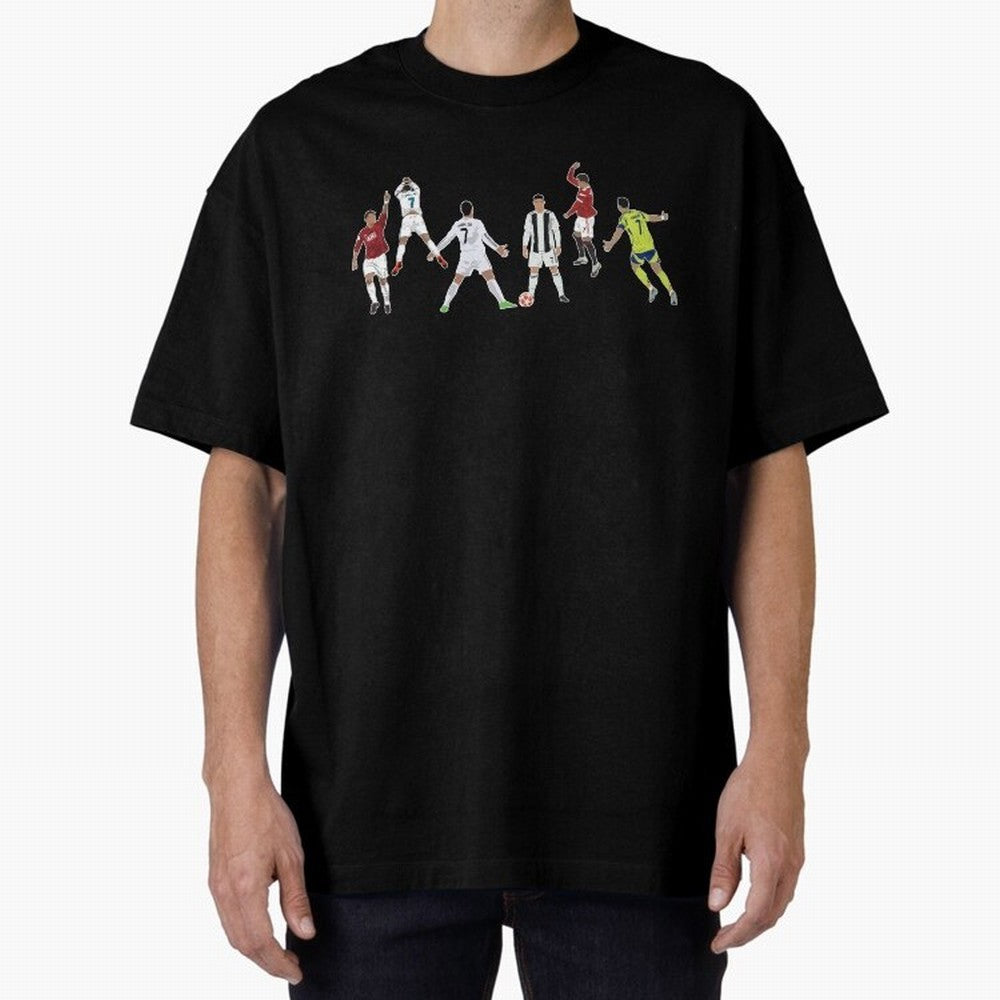 Ronaldo Forever Minimalist Career Goal Celebrations Oversized T-Shirt Create FIFA World Cup 2026 Group Stage Filled with Neymar, Haaland and Cristiano Ronaldo, Argentina Energy, Soccer Culture, Superstar Moments, National Team Dreams and