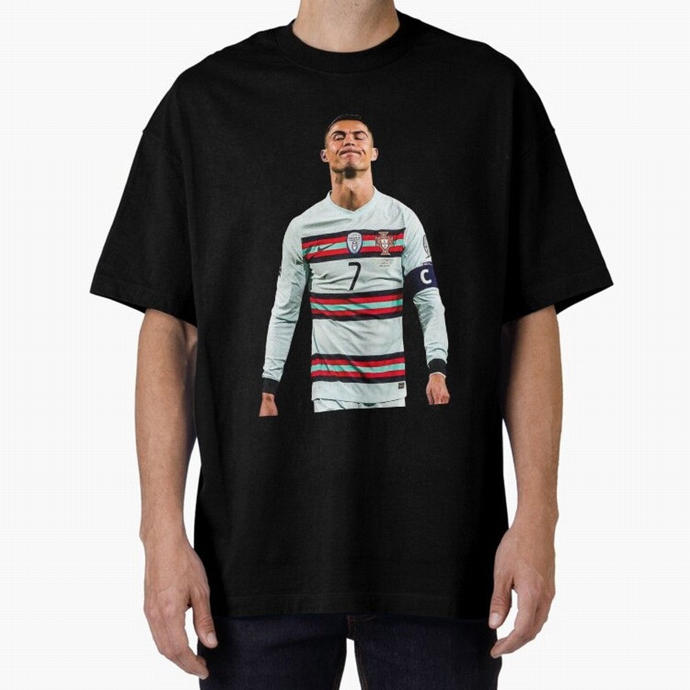 Cristiano Ronaldo Design Oversized T-Shirt Fuel the Hype around FIFA World Cup 2026 Celebrating Haaland and Mbappe, Spain Energy, Football Festival Excitement, Trophy Ambitions, Country Rivalries and Star Player Buzz; Perfect for People Who Love