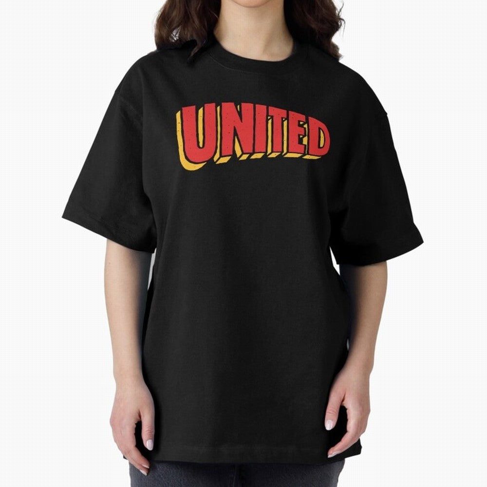 Manchester United Comic Style Oversized T-Shirt Celebrate FIFA World Cup 2026 for Fans of Messi and England and Germany, Bringing Football Festival Excitement, Trophy Ambitions, Country Rivalries and Star Player Buzz; Perfect for Supporters Who
