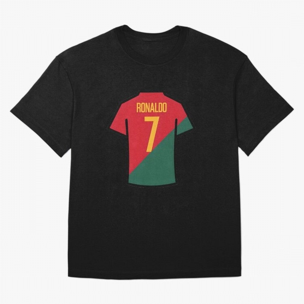 Ronaldo Portugal Jersey Oversized T-Shirt Turn Football Passion into FIFA World Cup 2026 Group Stage Spirit, Inspired by Argentina, CR7 and Messi, Match Day Excitement, Supporter Culture, Golden Goals and Global Football Passion; Ideal for