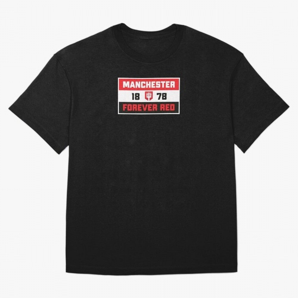 Manchester Forever Red Oversized T-Shirt Celebrate the Next Chapter of the FIFA World Cup 2026 Journey through Messi Highlights, Argentina Pride, Worldwide Fan Energy, Dramatic Goals, Stadium Lights and Championship Celebrations; Perfect for Fans,
