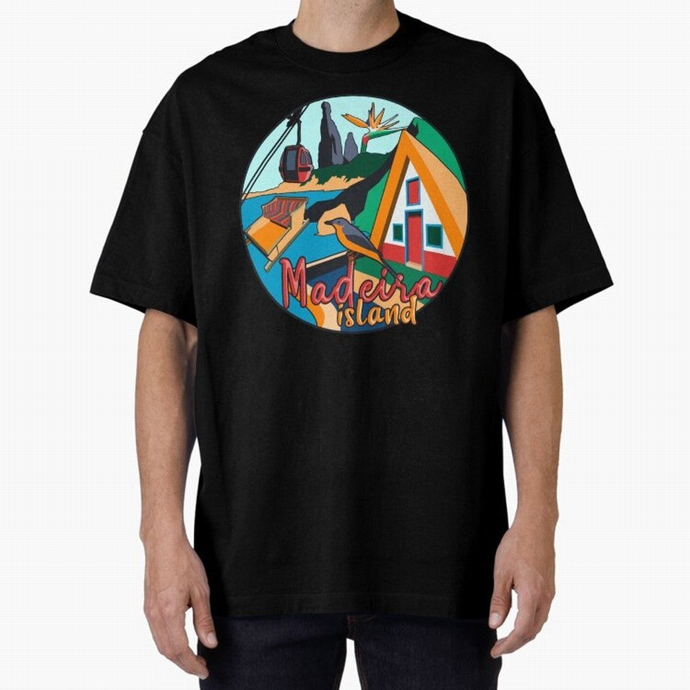 Madeira Island Oversized T-Shirt Keep Football History Alive during FIFA World Cup 2026 USA Canada Mexico Spirit, Made for Brazil, Portugal and Argentina, Messi, CR7 and Mbappe, Championship Spirit, Famous Goals, Roaring Crowds and International