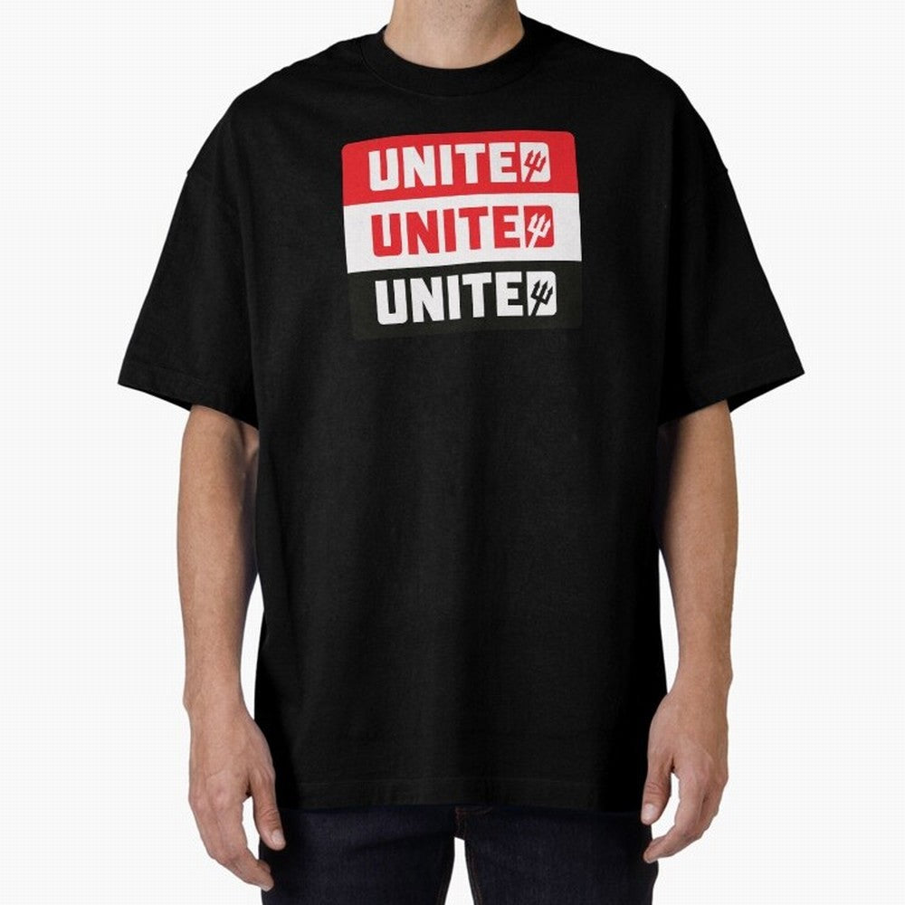 Manchester United United United Oversized T-Shirt Share Match Day Hype around FIFA World Cup 2026 Group Stage, Mbappe, Spain and Netherlands, Stadium Memories, Football Loyalty, International Chants and Championship Tradition; Ideal for Football