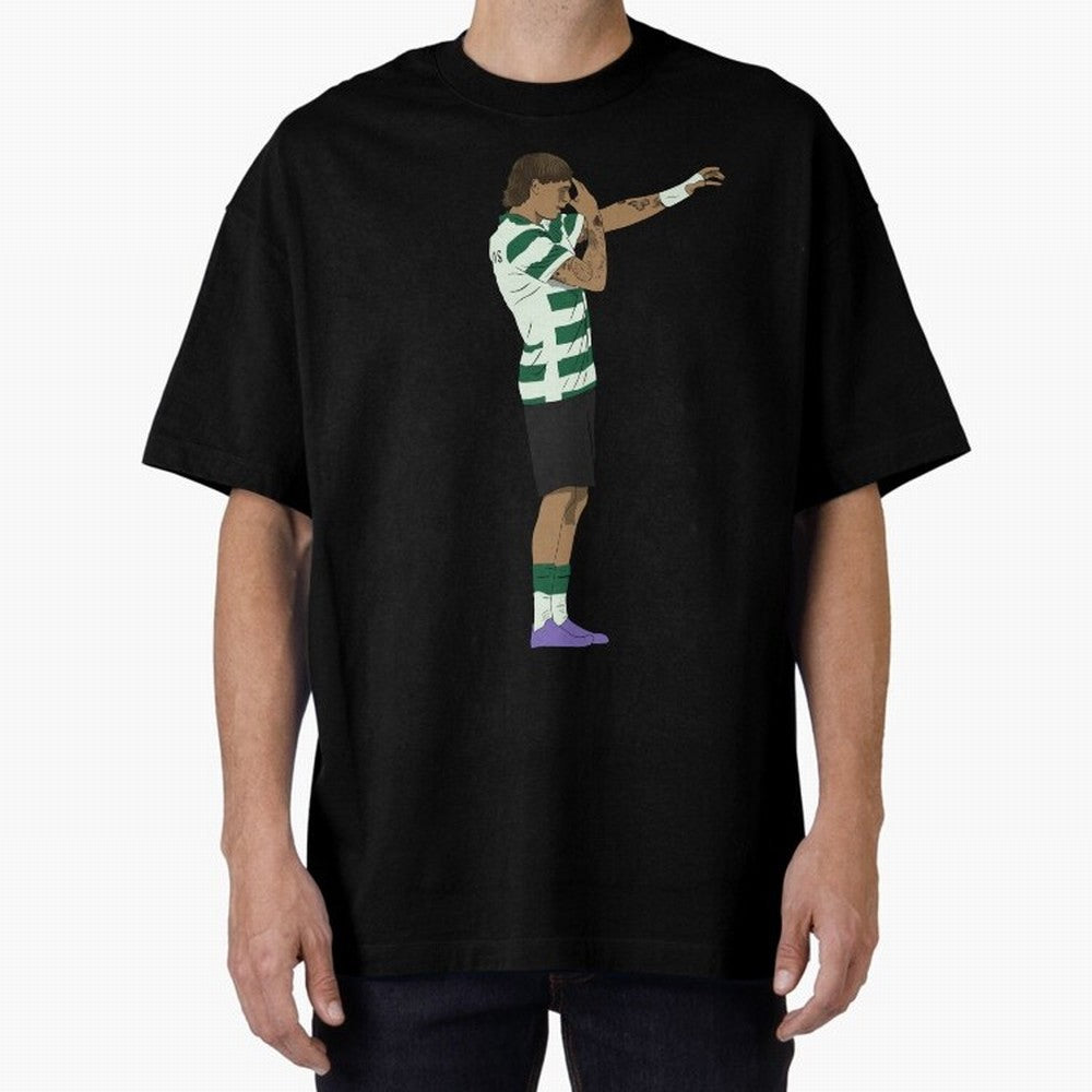 Ricardo Mangas Sporting Goal Celebration Minimalist Oversized T-Shirt Share FIFA World Cup 2026 Group Stage Built around Haaland, Portugal Energy, Football Festival Excitement, Trophy Ambitions, Country Rivalries and Star Player Buzz; Perfect for