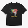 Cristiano Ronaldo - Portugal Flag Tribute (SIUUU!) Oversized T-Shirt Cheer for the FIFA World Cup 2026 Group Stage Journey through Haaland and Mbappe Highlights, England Pride, Global Supporter Spirit, Legendary Goals, National Colors and