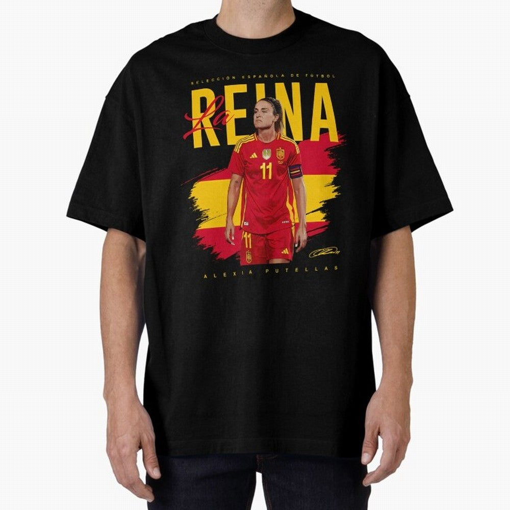 Alexia Putellas Oversized T-Shirt Embrace Global Football Passion for FIFA World Cup 2026 Group Stage, with Messi, Brazil, Classic Soccer Heritage, Championship Pressure, Fan Loyalty and International Pride; Created for Match Day Parties, Soccer