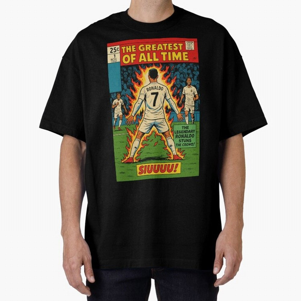 CR7 comic cover Oversized T-Shirt Feel the Heartbeat of FIFA World Cup 2026 USA Canada Mexico Capturing Messi, Neymar and Mbappe, France Energy, Stadium Memories, Football Loyalty, International Chants and Championship Tradition; Perfect for People
