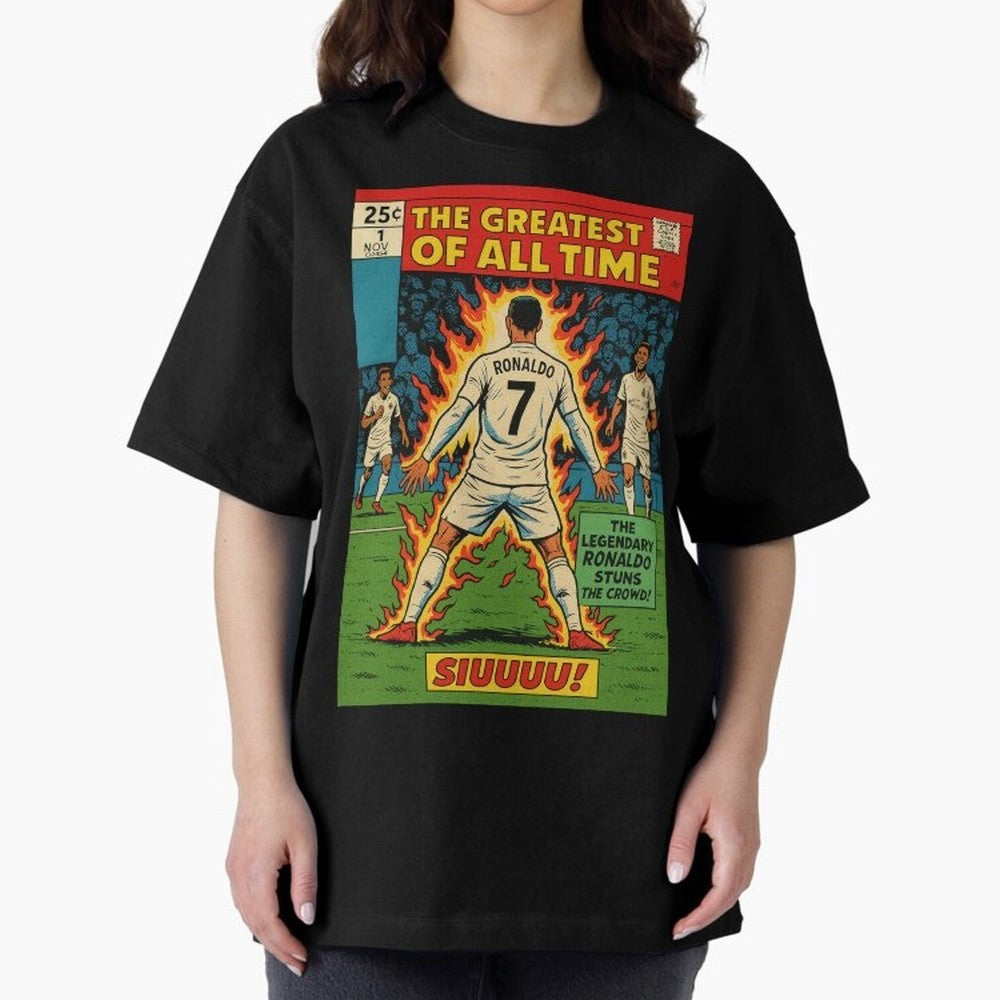 CR7 comic cover Oversized T-Shirt Feel the Heartbeat of FIFA World Cup 2026 USA Canada Mexico Capturing Messi, Neymar and Mbappe, France Energy, Stadium Memories, Football Loyalty, International Chants and Championship Tradition; Perfect for People