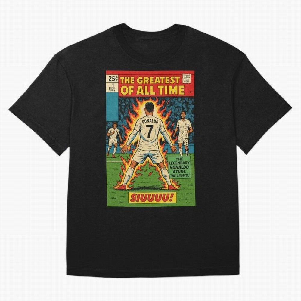 CR7 comic cover Oversized T-Shirt Feel the Heartbeat of FIFA World Cup 2026 USA Canada Mexico Capturing Messi, Neymar and Mbappe, France Energy, Stadium Memories, Football Loyalty, International Chants and Championship Tradition; Perfect for People